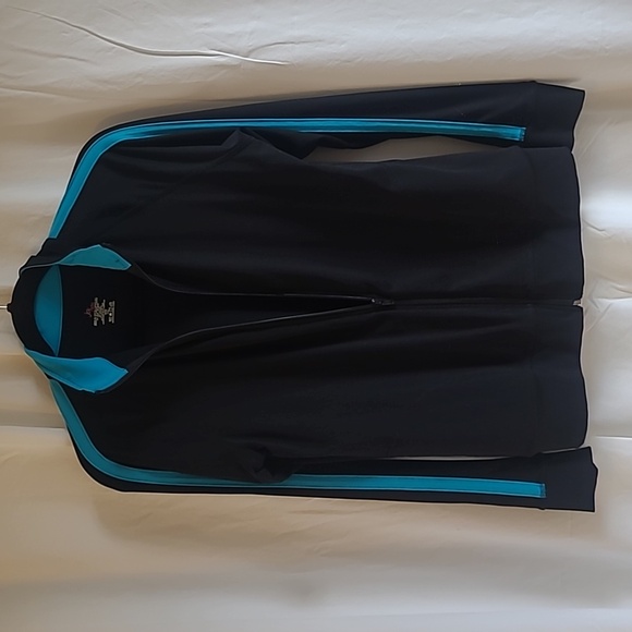 Weekenders Flex Jacket, medium,  black with turquoise detail. - Picture 2 of 5